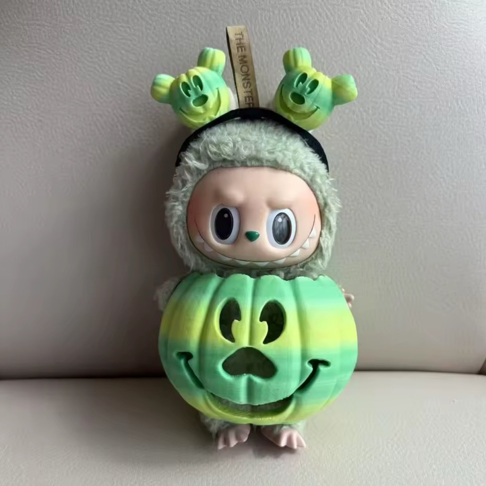 Mickey Style 3D Printed Doll Costume 🎃 Fits 15-17cm LaBuBu’s - GREEN MULTICOLOR